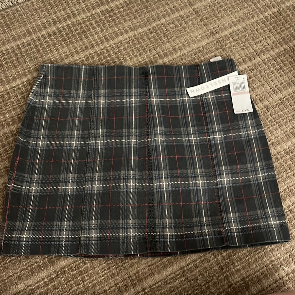 Brand New, Tinseltown, gray plaid miniskirt